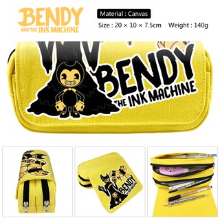 BENDY Game 3 มิติของนักเรียนการ์ตูนผ้าใบกรณีดินสอ