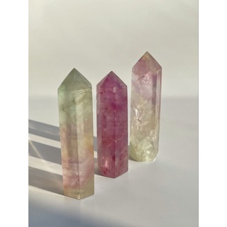 ฟลูออไรด์สีหวานๆเหมือนแตงโม ( Watermelon Fluorite Tower )