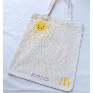 McDonalds Tote Bag Size 16" x 13" สีครีม มือสอง ของแท้