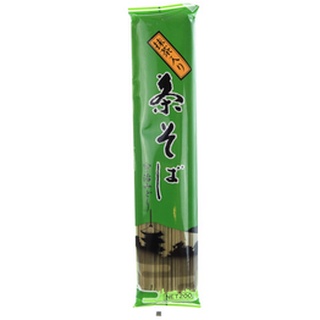 เส้นชาโซบะแห้ง เส้นโซบะชาเขียว Kanesu Seimen Chasoba Uji Midori 200g (1617)