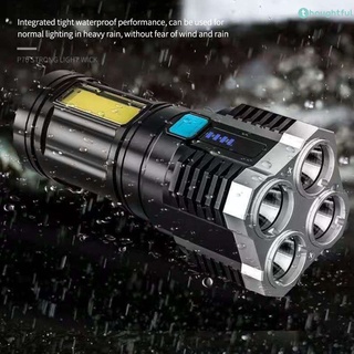 Super Bright Glare Flashlight Strong Light USB Long-range Light Flashlight Portable Torch Tactical Light ☽