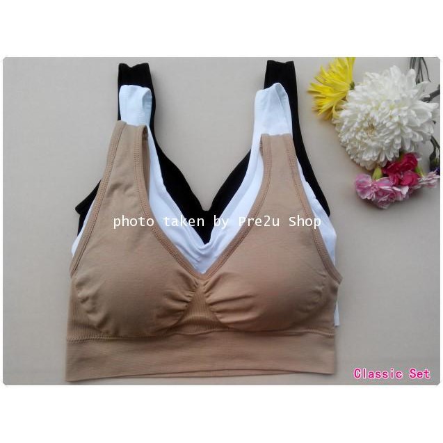 (ภาพสินค้าจริง) Genie Bra / Milana Bra สปอร์ตบรา กระชับ ใส่สบาย เสื้อชั้นใน ชุดชั้นใน บราผู้หญิง จีน