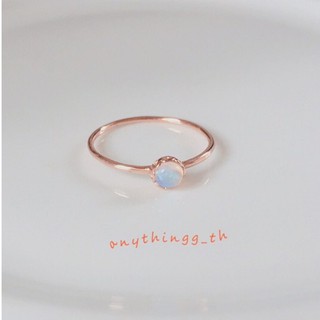 แหวนเงินแท้925🌷Pinkgold plate✨💍 พลอยAustralia Opal