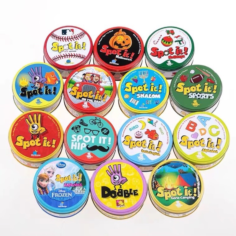 พร้อมส่งใน spot it บอร์ดเกม เกมจับคู่ภาพ ของเล่น dobble spot it เกมวงเหล้า เกมครอบครัว วัดความเร็ว