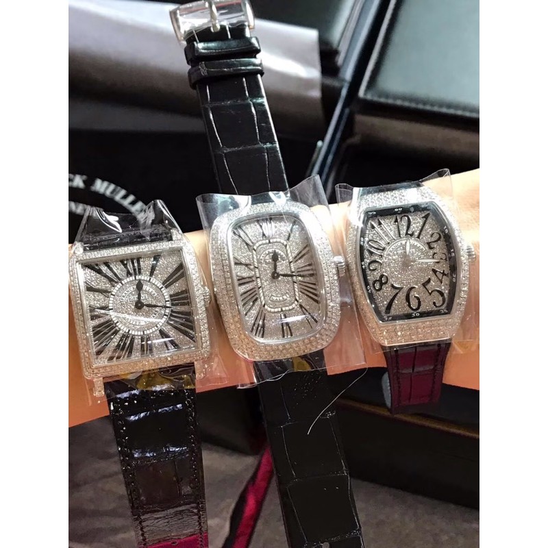 พร้อมส่งจัดเต็ม New Franck Muller Master Square , Galet 3002M , Vanguard เพชร After Setting ตู้มๆ พร้อม อปก. Full Set