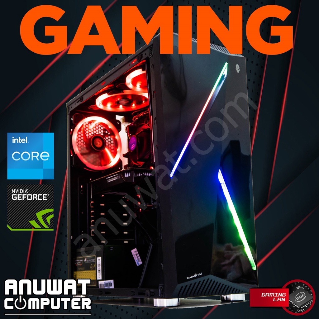 คอมพิวเตอร์เล่นเกมส์ของใหม่ทุกชิ้น Intel Core I3-10100F RAM 16GB GT-1030 (GEN10)