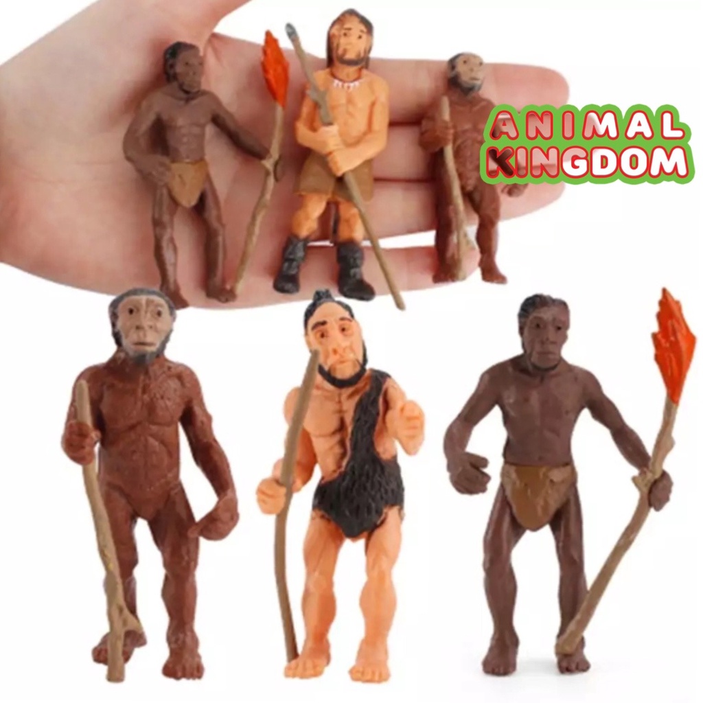 Animal Kingdom - โมเดล ไดโนเสาร์ Human มนุษย์ ยุคหิน ชุด 5 คน (จากสงขลา)
