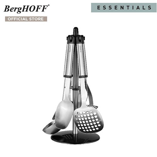 BergHOFF ชุดอุปกรณ์เครื่องใช้ในครัวสแตนเลสสตีล 7 ชิ้น รุ่น Essential ทนทาน สีเงิน 1308055