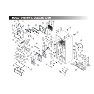 Hitachi อะไหล่ ตู้เย็น รุ่น R-W550VX R-W550VXชิ้นส่วน งานช่าง งานซ่อม อุปกรณ์ PART R-W550VX ศูนย์บริการ อะไล่แท้