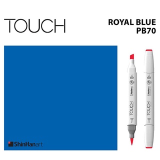 TOUCH TWIN BRUSH MARKER PB70 (ROYAL BLUE) / มาร์คเกอร์หัวพู่กัน-หัวตัดขนาดกลาง รหัส PB70 (ROYAL BLUE)