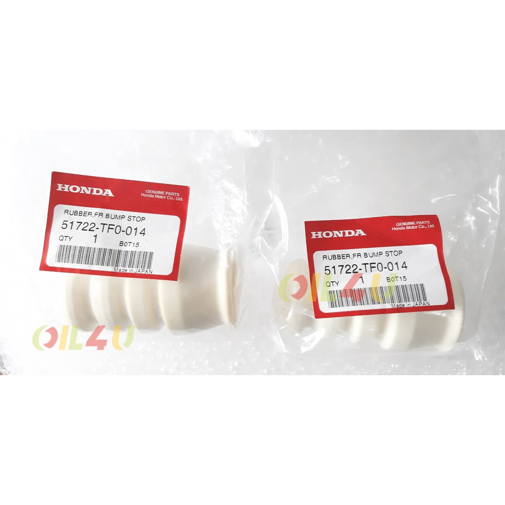 ยางกันกระแทกโช๊คอัพหน้า JAZZ ปี 2009-2013 (2 ชิ้นซ้ายขวา) แท้ห้างHONDA(51722-TF0-014)