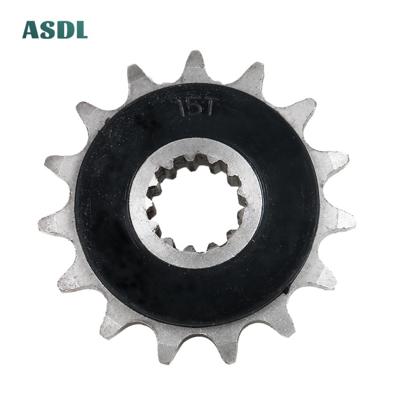 Asdl 525-15 ฟัน 15T เกียร์สเตอร์หน้ารถจักรยานยนต์สําหรับฮอนด้า CB400 CBR400RR CB500 CB500R RVF400 VFR400