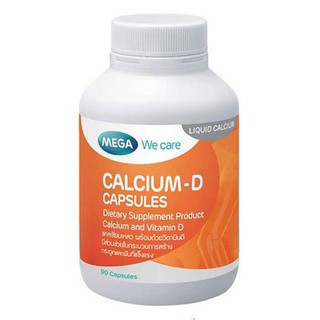 MEGA WECARE Mega Calcium-D 90 Caps วิตามิน อาหารเสริมเพื่อสุขภาพ