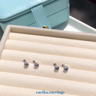 earika.earrings - hologram round/heart piercing จิวหูเงินแท้ทรงกลม/หัวใจสีโฮโลแกรม (ราคาต่อชิ้น) เหมาะสำหรับคนแพ้ง่าย