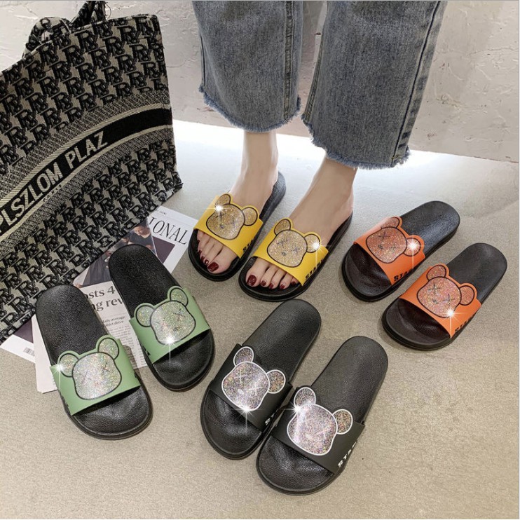 2020พร้อมส่ง รองเท้าแตะผู้หญิง (หมีSTART) รองเท้าแตะยางพื้นนุ่มใส่สบาย ins-17
