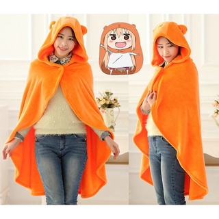 เสื้อคลุม ผ้าห่ม ผ้าสักหลาด มีฮู้ด ลายการ์ตูนอนิเมะ Doma Umaru สําหรับเด็ก