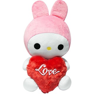 ส่งฟรี ตุ๊กตามาย เมโลดี้ (My Melody) ถือหัวใจ ขนาด 12 นิ้ว