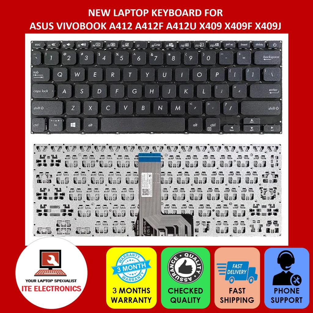 ASUS VIVOBOOK A412 A412F A412U X412 X409 X409F X409J แป้นพิมพ์แล็ปท็อป