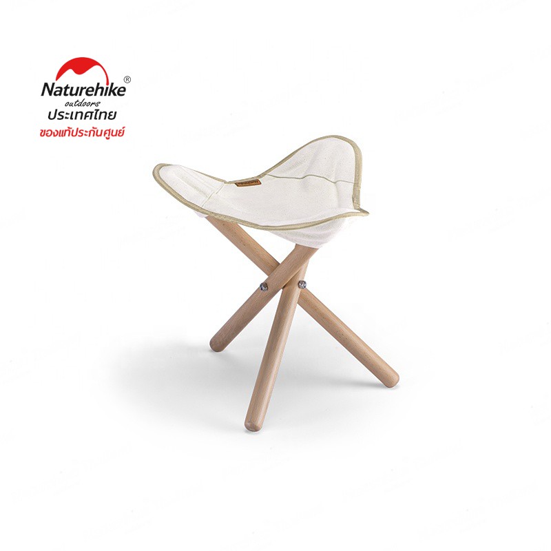 Naturehike Thailand เก้าอี้ไม้ พับเก็บได้ ตั้งแคมป์   พกพา Outdoor folding triangle stool NH20JJ008