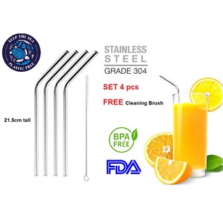 🔥🔥ECO stainless straw 💯หลอดสเตนเลส 304 ✔พร้อมแปรงล้าง สำหรับแก้ว YETI STARBUCK และอื่นๆ