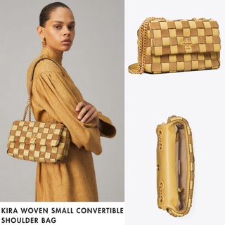 พรีฯTORY BURCH Kira Woven Small Convertible Shoulder Bag.