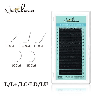 NATUHANA 0.07 mm L L+ LC LD LU ขนตาต่อ ช่อขาตาปลอมธรรมชาติ ธรรมชาติ แบบยาวธรรมชาติ แฟชั่นแต่งหน้ามืออาชีพ