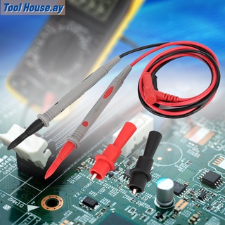 [ปากกาทดสอบมัลติมิเตอร์] PT1006 Digital Multimeter Crocodile Clip Probe Pen + 1000V 20A Test Lead Cable 90cm