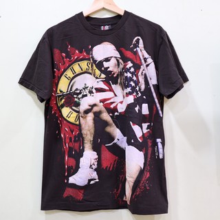 เสื้อวงGuns N Roses ลายโอเวอร์ปริ้น สไตล์วินเทจ สกรีนทั้งตัว ผ้านอก เสื้อOVP เสื้อวินเทจญี่ปุ่น เสื้อโอเวอร์ไซส์