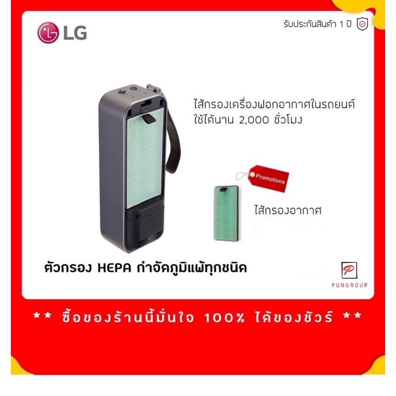 !!ส่งทุกวัน!! แผ่นกรอง สำหรับ เครื่องฟอกอากาศ LG PuriCare mini