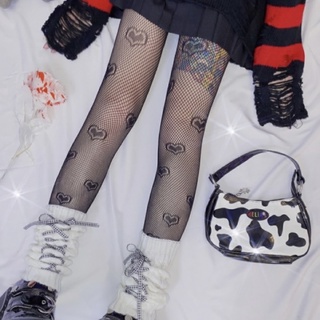 🔥Sale🔥ถุงน่องลายหัวใจ Socks Tights Gothic พร้อมส่ง