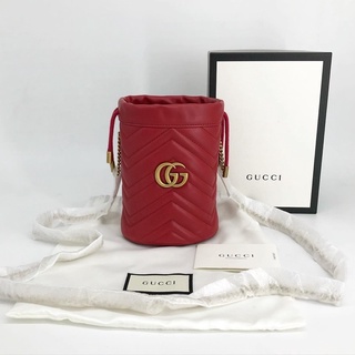 New! GG Bucket Bag สีแดง