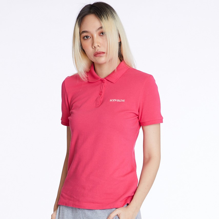BODY GLOVE Women's CLASSIC POLO เสื้อโปโล ผู้หญิง สีชมพู-35