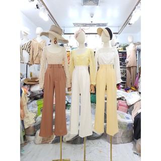 Cottoncandy กางเกงขากระบอกใหญ่.​ CARDIGAN_NISTA