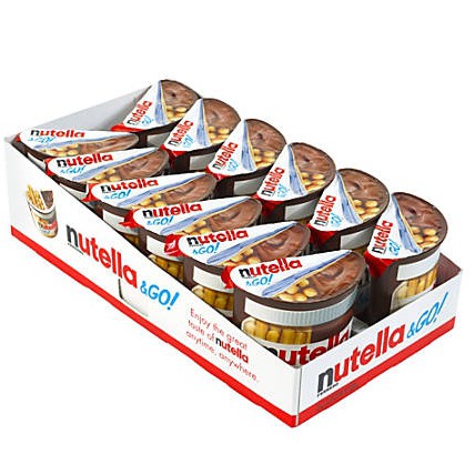 Nutella & go นูเทลล่า 6 ชิ้น / 12 ชิ้น(ยกถาด) นูเทลลา พร้อมบิสกิตแท่ง ช็อคโกแลต นูเทลล่า หมดอายุ 2/2025