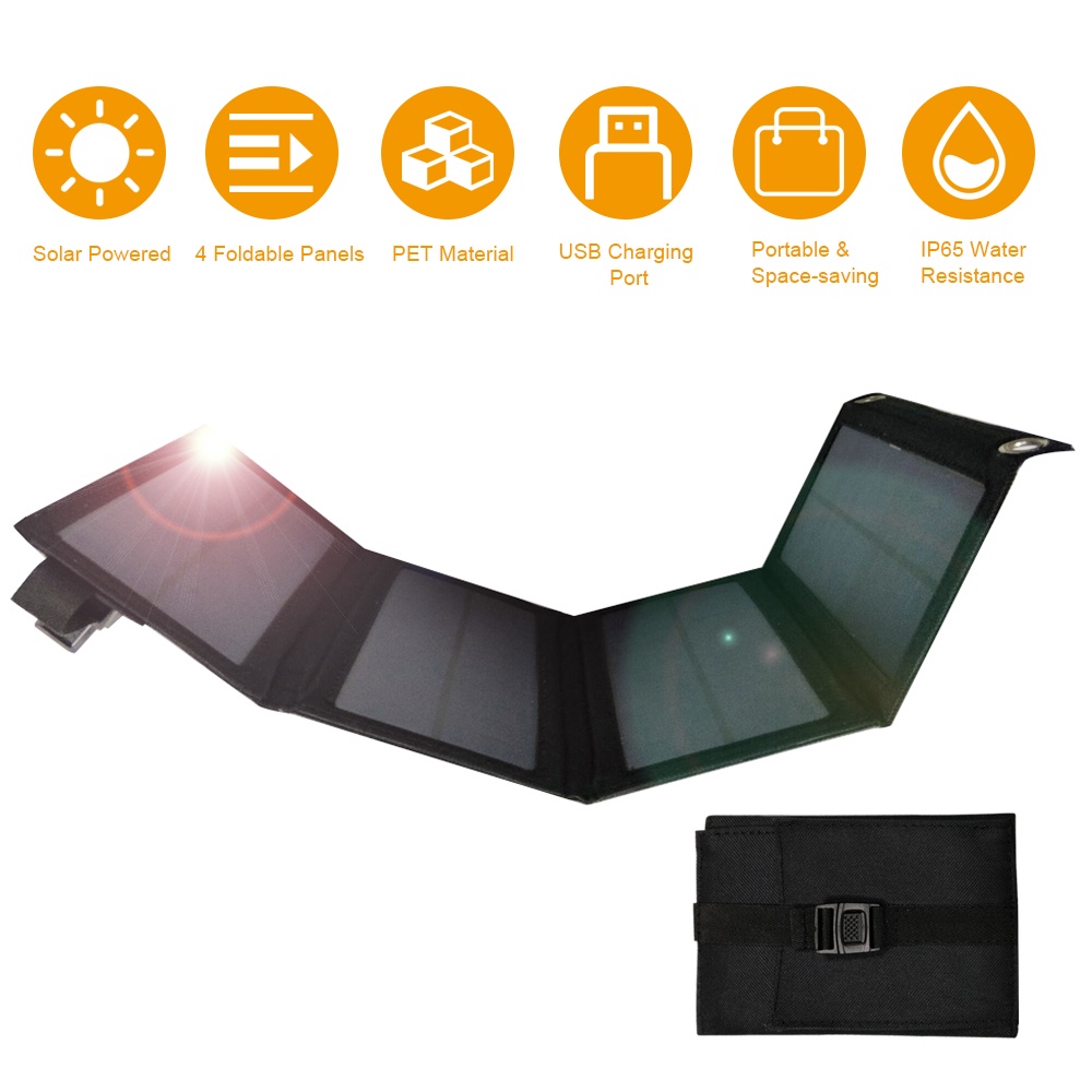 5V 20W USB SOLAR P-owered Energy CELL C hargerพับได้Bendable IP65 กันน้ำP-ower B-ank 4 แผงพลังแสงอาท