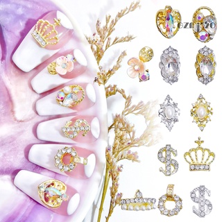 【AG】10Pcs/Bag Nail Rhinestones Crowns Dollars Manicure Design Alloy 3D Nail Art Decorations for Nail Design