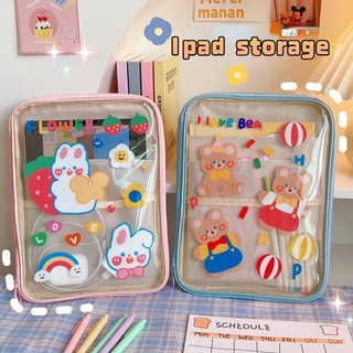 Yoyo Ipad กระเป๋าใสลายการ์ตูนน่ารักกันน้ําสําหรับ Ins