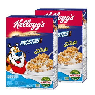 KELLOGG’Sเคลล็อกส์ฟรอสตี้ อาหารเช้าซีเรียลธัญพืชและแผ่นข้าวโพดอบกรอบ  300 กรัม (แพ็ค 2 กล่อง)