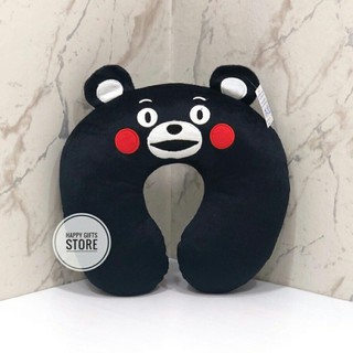 KUMAMON หมอนรองคอตัวยู คุมะมง (สีดำ)