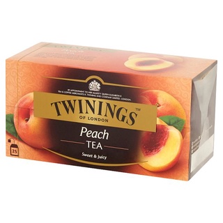 ✨นาทีทอง✨ ทไวนิงส์ พีช ที ชาชนิดซอง 2กรัม x 25 ซอง Twinings Peach Tea 2g x 25 Teabags