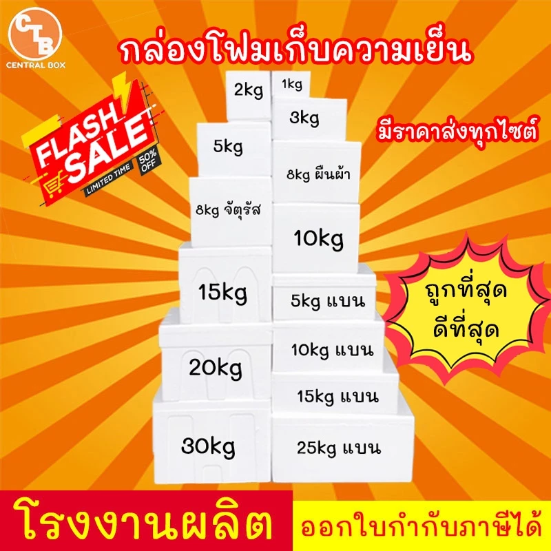 กล่องโฟม กล่องเก็บความเย็น กล่องโฟมเก็บความเย็น foam cooler box [กรุณาอ่านรายละเอียดก่อนสั่งซื้อ]