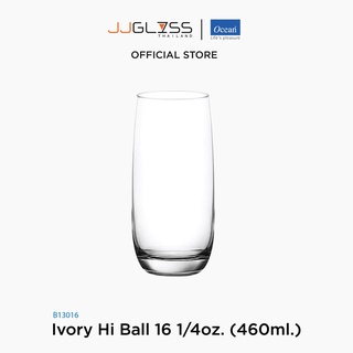 JJGLASS - (Ocean) B13016 Ivory Hi Ball  - แก้วไอวอรี่ ดริ๊งเเวร์ โอเชี่ยนกลาส Ivory Ocean Glass B13016 Drinkware Tumbler Ivory Hi 16 oz. ( 460 ml.)