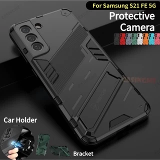 เคสโทรศัพท์มือถือ กันกระแทก พร้อมขาตั้ง สําหรับ Samsung Galaxy S21 Fe 5G S 21 Ultra Plus Fe S21FE 4G