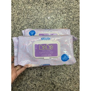 ขนส่ง kerry BeBe baby wipes ทิชชูเปียก 72 แผ่น ทิชชูเปียกสำหรับเด็ก ปราศจากแอลกอฮอล์