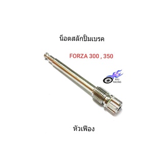 น็อตปั้มเบรค สลักเบรคปั้มล่างหน้าเดิม เลส-หัวเฟือง รถ FORZA 300, 350