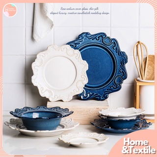 【พร้อมส่ง】จานชามเซรามิค สไตล์วินเทจ โทนน้ำเงินขาว | Vintage Blue&amp;White Dinnerware