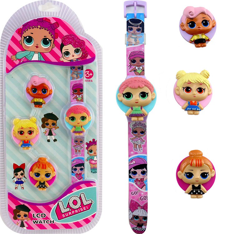 Botolkid L Kids 3 Cover Changing Watch Kid Premium Cute Pink Budak Jam Tangan