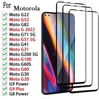 ฟิล์มกระจกนิรภัยกันรอยหน้าจอ แบบเต็มจอ สําหรับ Motorola G100 G200 5G G71 G51 G41 G31 Moto G22 G 2022 G52 G82 G9 Power HD 3 ชิ้น