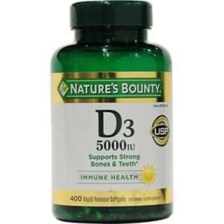 Natures Bounty Vitamin D3 125 mcg, 400 Softgels