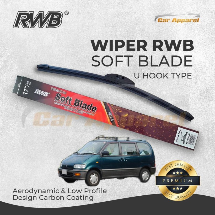 ที่ปัดน้ําฝน RWB Soft Nissan Serena C23 1991-2001 / กระจกบังลม Serena C23